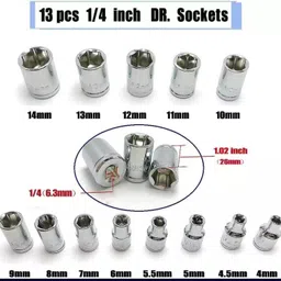 ROMJ 46 Pieces Spanner Socket Combination Tool Kit & Screwdriver Set, Wrench Socket Set image 3