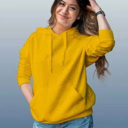 nilan tees wear Women Full Sleeve Solid Hooded Sweatshirt-picture-18