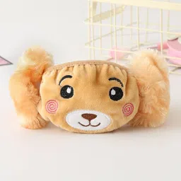 mopslik Boys Kids 4 - 12 Years Warm Winter Fleece Cartoon Earmuff With Face Mask - Brown Ear Muff image 3