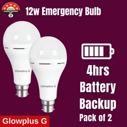 glowplus g Set of 2 – Smart Rechargeable 12W Emergency Bulbs 3 hrs Bulb Emergency Light-picture-20