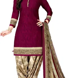 yashika Unstitched Crepe Salwar Suit Material Solid, Floral Print, Printed, Geometric Print-picture-26