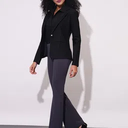 globus Women Solid Single Breasted Formal Blazer image 5