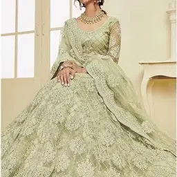 emmanuel Bandhani, Embroidered Semi Stitched Lehenga Choli-picture-12