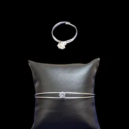 krishnaa creation Sterling Silver Silver Silver Jewel Set image 4