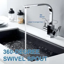 pixaflo 3 Way RO Kitchen Sink Mixer Tap with Outlet of Aquaguard Filtered Drinking Water 3 Way RO Kitchen Sink Mixer Tap with Drinking Water | 360 Swivel Spout Kitchen Mixer Faucet image 2