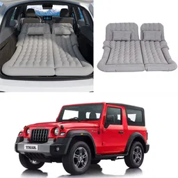 oshotto Multifunctional Car Inflatable Bed Air Mattress SUV For Mahindra Thar (Grey) Car Inflatable Bed-picture-15