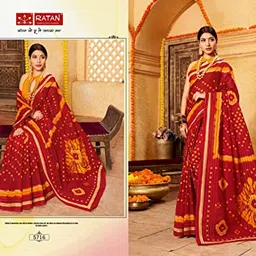 ratan Pure Cotton Printed Saree for Women without Blouse Piece image 5