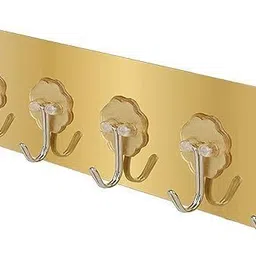pruthvi Golden Self Adhesive Wall Hook No Drill Waterproof Heavy Duty Hook for Home Use Hook 6-picture-13