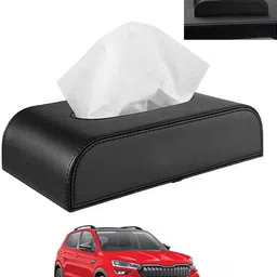 ayw Black Tissue Holder Leatherite/Include Tissue/Save Space For Home/Car/Office-134 Vehicle Tissue Dispenser-picture-10