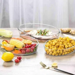 armin Glass Mixing Bowl 1500ML 2000ML 3000ML Butter Dish image 3