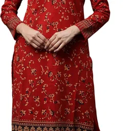 aurelia Women Acrylic Blend Kurti Pant Set-picture-11