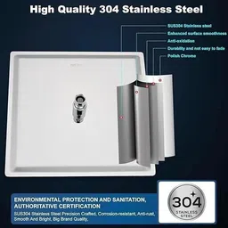 ontap Heavy Duty Maze Square Overhead Shower rain Shower 12 inch Head Shower Head Fixed Mount image 2