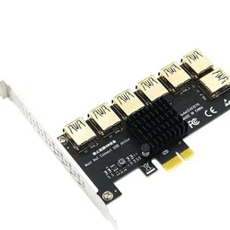 Etzin PCIE 1 to 7 USB 3.0 Slot PCI-E PCI Express Riser Card 1x to 16x Adapter 4.5 inch pci-picture-27