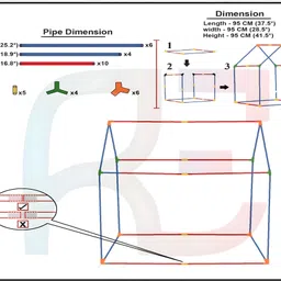 radhe enterprise Jumbo Size Extremely Light Weight Kids Play Tent House for Girls and Boys image 4