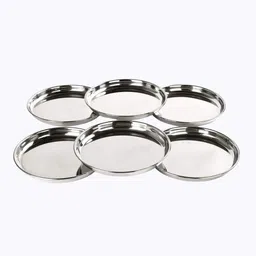 sanimart Stainless Steel Dinner Snack Plates for Kids & Breakfast Dinner Plate-picture-32