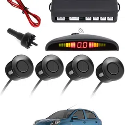 monolive Black Reverse Car Parking Sensor for Universal for All Cars-186 Set of 4 pcs Car Parking Sensors with LED Parking Assistant Kit-186 Parking Sensor image 1