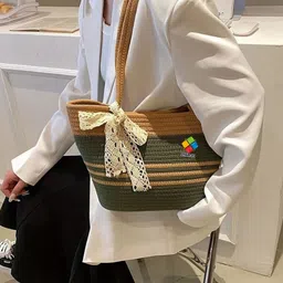 dyarchy Women Green, Beige Messenger Bag image 3