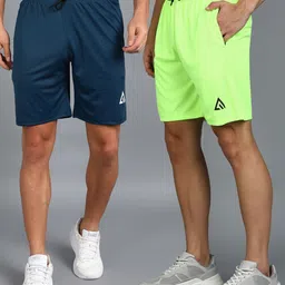adrenex Pack of 2 Solid Men Black Basic Shorts-picture-14