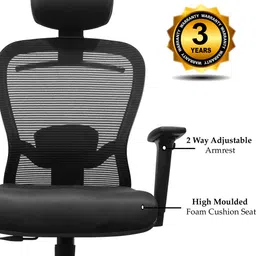 make my chairs Butterfly Ergonomic High Back Office Chair | Adjustable Headrest & Lumbar Mesh Office Executive Chair image 4
