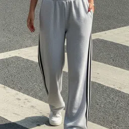 dockstreet Women Solid White Track Pants image 3