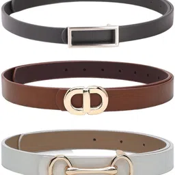 Women Formal Multicolor Artificial Leather Belt-image-26