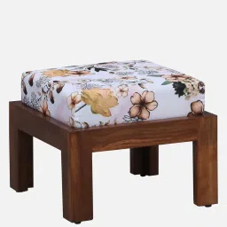 woodsworth from pepperfry Loire Foot Stool in Floral Print (Set of 2) image 4