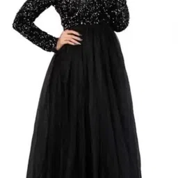 ez stall Solid Velvet Stitched Anarkali Gown-picture-16