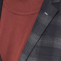 crimsoune club Men Checkered Single Breasted Formal Blazer image 5