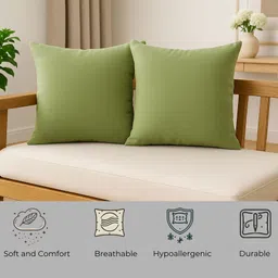 siroki bond Microfibre Cushion Pack of 5 Solid 12X12 Inch Microfiber Filling Sofa Cushion for Guestroom Car Soft Fluffy Cushion image 3