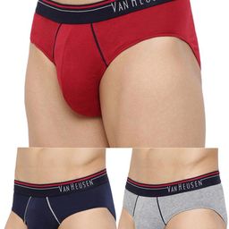 van heusen Pack of 3 Antibacterial And Colour Fresh Solid Men Brief-picture-42