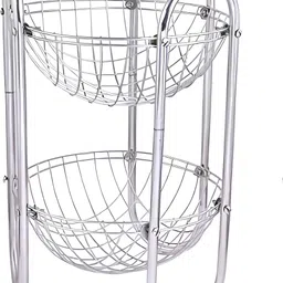 sm enterprises Fruit & Vegetable Kitchen Trolley Layer Kitchen Basket Stainless Steel Kitchen Trolley-picture-14