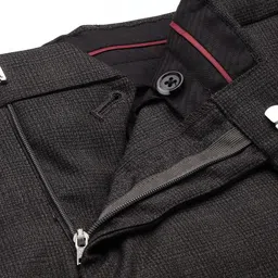 raymond Men Slim Fit Grey Polyester Trousers image 4