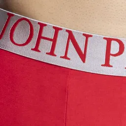 john players Contoured Crotch Cotton Fabric (Red) Solid Men Trunk image 4