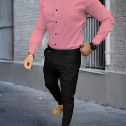 black deer Men Linen Blend Shirt Pant Set image 1