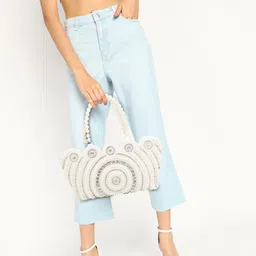 yuvika handicraft Party WhiteClutch image 2