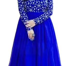 duradero Embroidered Georgette Stitched Flared/A-line Gown-picture-28