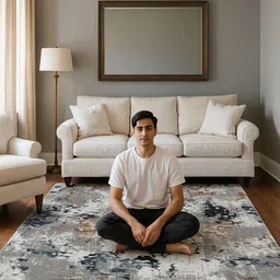 180 cm X 270 Silk Carpet-image-75