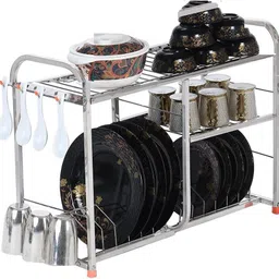 daaduji Utensil Kitchen Rack Utensil Kitchen Rack 3 Shelf (18x 24 inches) Wall Mount Steel-picture-15