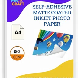mr craft Adhesive Matte (PACK OF 25) Sticker A4 100 gsm A4 paper-picture-17