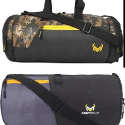 monvelli 20 L Gym Duffel Bag - GYM DUFFLE BAG FOR INDOOR OUTDOOR SPORTS - Yellow, Black, Grey-picture-29