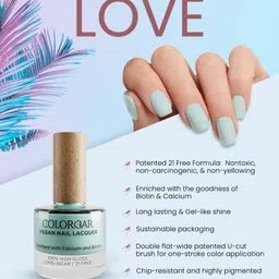 Colorbar Joyful Tone High Gloss Vegan Nail Lacquer with Biotin 8ml - Frosting 14 image 4