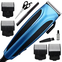 PODSF Professional Corded Waterproof Beard Mustache Trimmer Powerful Hair Clipper Salon Approved Electric Razor Grooming Set Kit 90157 Fully Waterproof Grooming Kit 0 minRuntime 4 Length Settings-picture-12