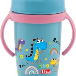 nabhya Multi Cartoon Design Sipper Bottle For Kids With Straw & Side Handle 360ML-picture-11