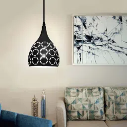 Pendant Black (E- 27/ 12 Watt) Aluminium Dome Hanging Light-image-28
