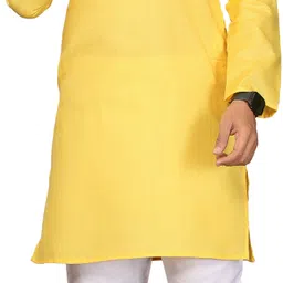 moda rapido Men Solid, Self Design Cotton Blend A-line Kurta-picture-17