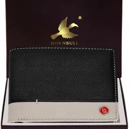 hornbull Men Casual Black Genuine Leather RFID Wallet image 1