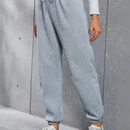 dockstreet Women Solid Grey Track Pants image 1