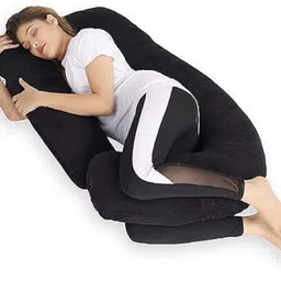 wild mint J SHAPE Microfibre Solid Pregnancy Pillow Pack of 1 image 2