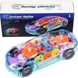 paramount gallery 3D Concept Gear Car Toy, Transparent Car, With 360 Degree Rotation-CT1 image 1