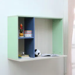 mintwud from pepperfry Yae Kids Wall Mounted Book Shelve In Light Green Colour-picture-1